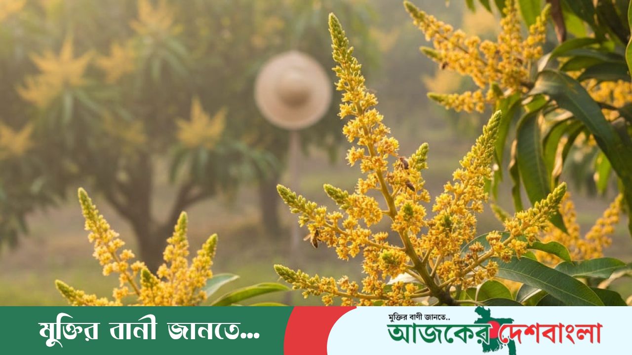 পাতার ফাঁকে মুকুলের উঁকি,গাইবান্ধায় আম চাষীদের মুখে এখন তৃপ্তির হাসি