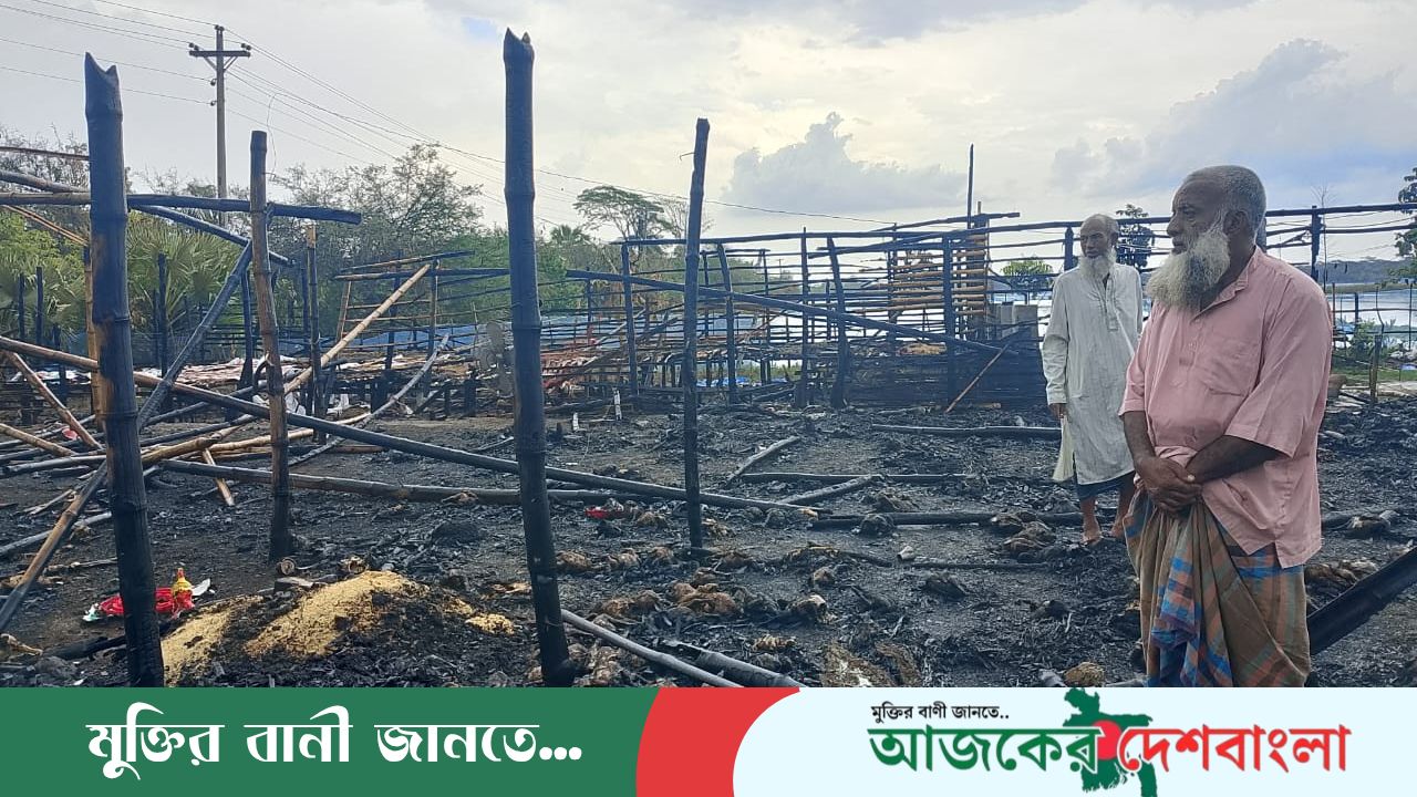 হলদিবুনিয়ায় ভয়াবহ অগ্নিকাণ্ড, ২৫ লাখ টাকার ক্ষতি, নিঃস্ব পোল্ট্রি খামারি
