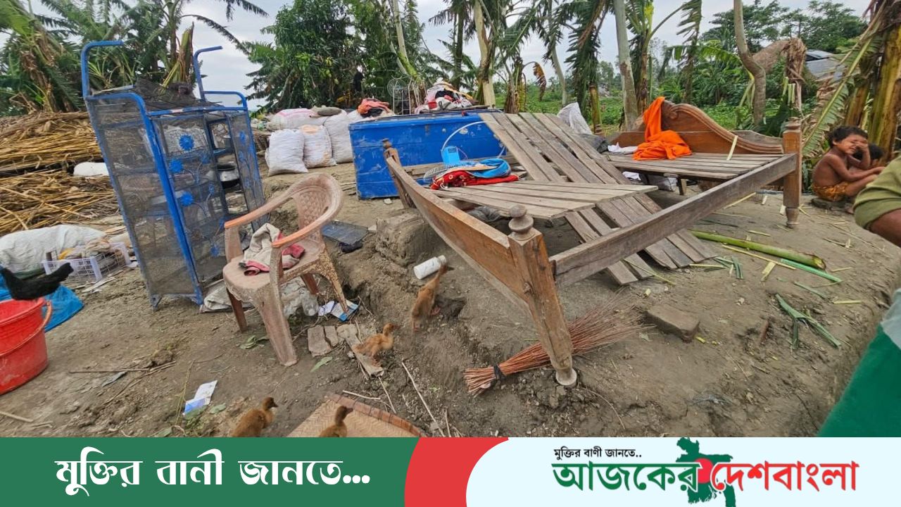 গাইবান্ধার সুন্দরগঞ্জে কালবৈশাখীর তাণ্ডব,লণ্ডভণ্ড বিস্তীর্ণ এলাকা, ব্যাপক ক্ষয়ক্ষতি
