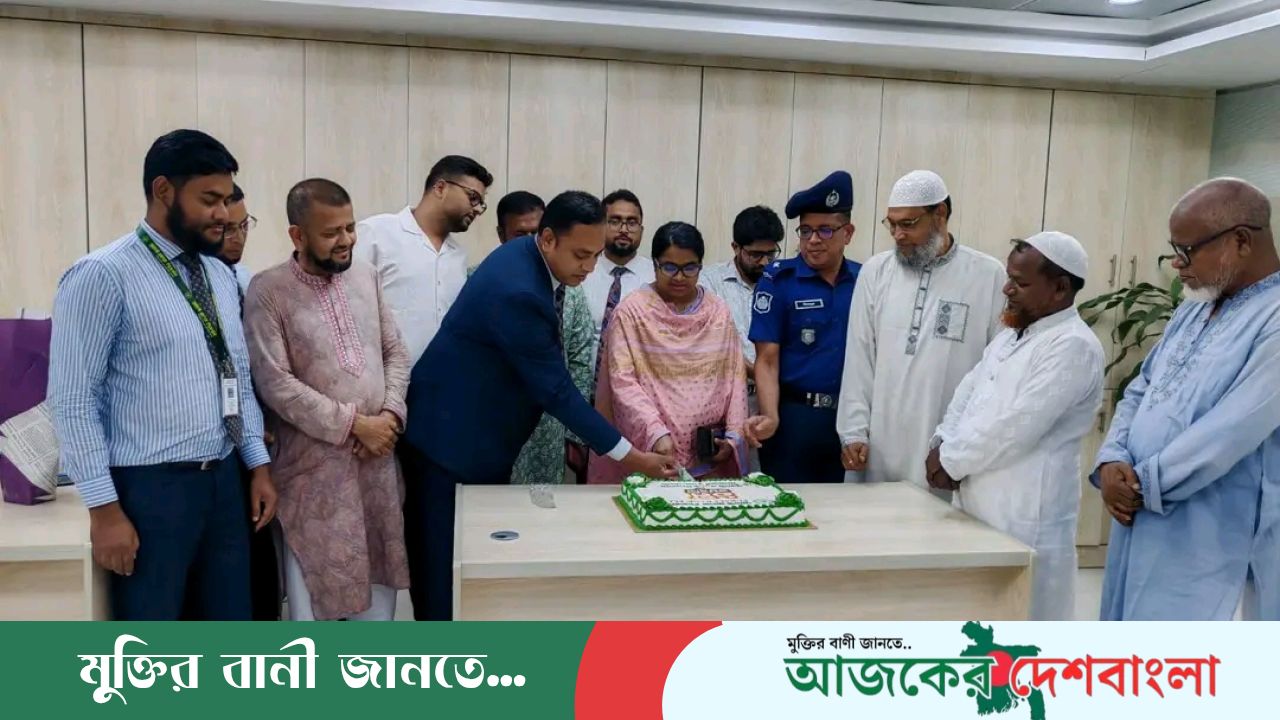সাপাহারে পূবালী ব্যাংকের প্রথম বর্ষপূর্তি উদযাপন