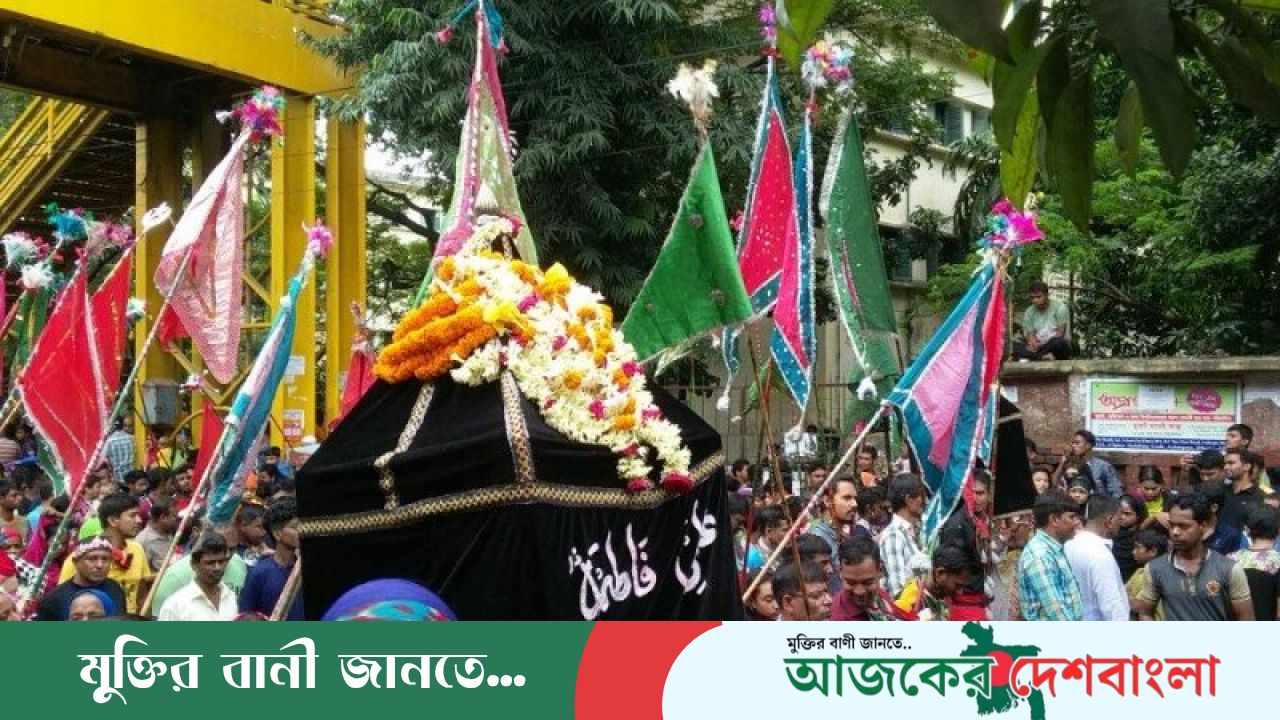 ‎ধর্মীয় ভাবগাম্ভীর্যে কারবালার চেতনায় নাসিরনগরের পবিত্র আশুরা উদযাপন। 