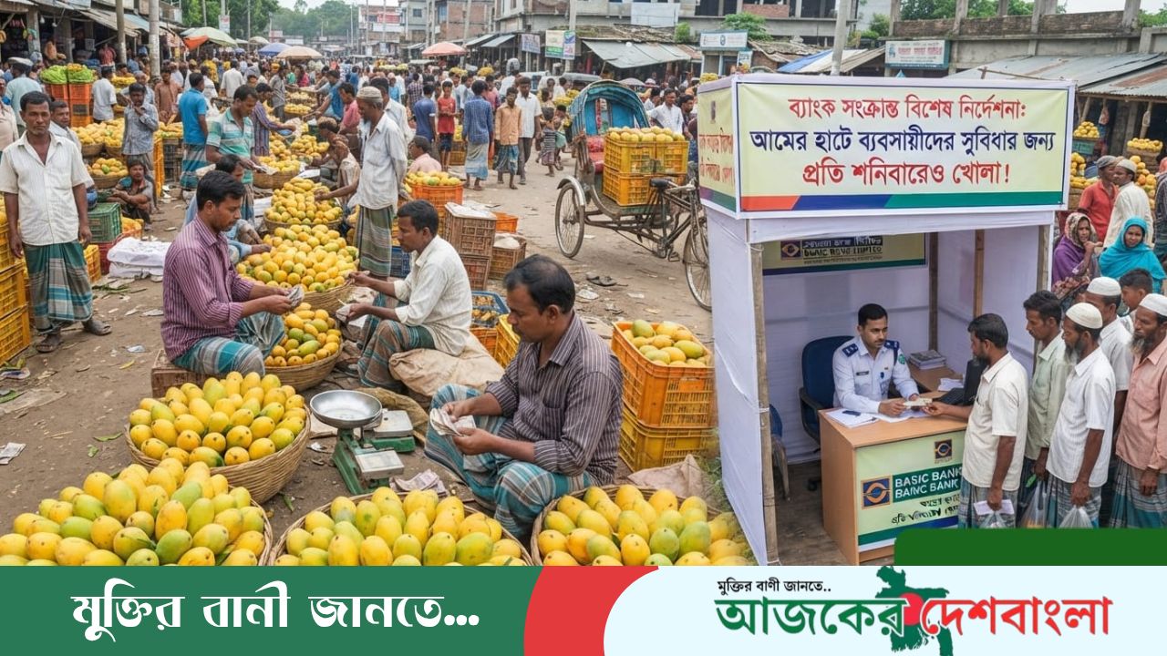 আমের হাটে লেনদেন সহজ করতে ছুটির দিনেও খোলা থাকবে ব্যাংক