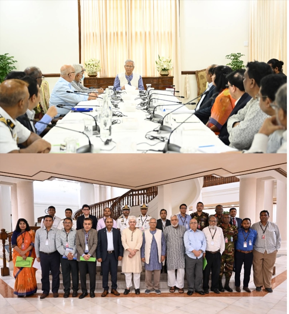 রাষ্ট্রীয় অতিথি ভবন যমুনায় চট্টগ্রাম নগরীর জলাবদ্ধতা সমস্যা নিরসন সংক্রান্ত একটি সভা অনুষ্ঠিত হয়েছে